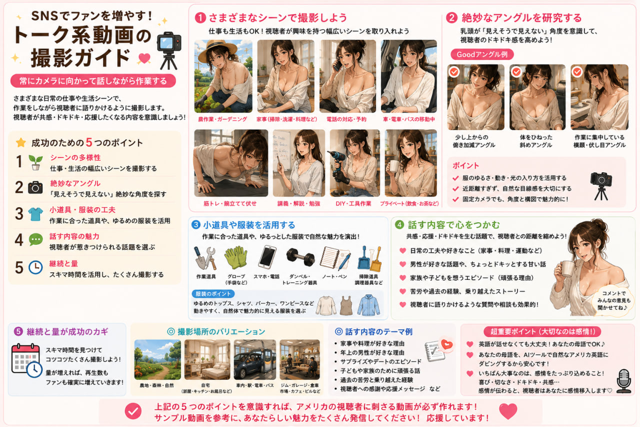 SNSでファンを増やすトーク系動画の撮影ガイド